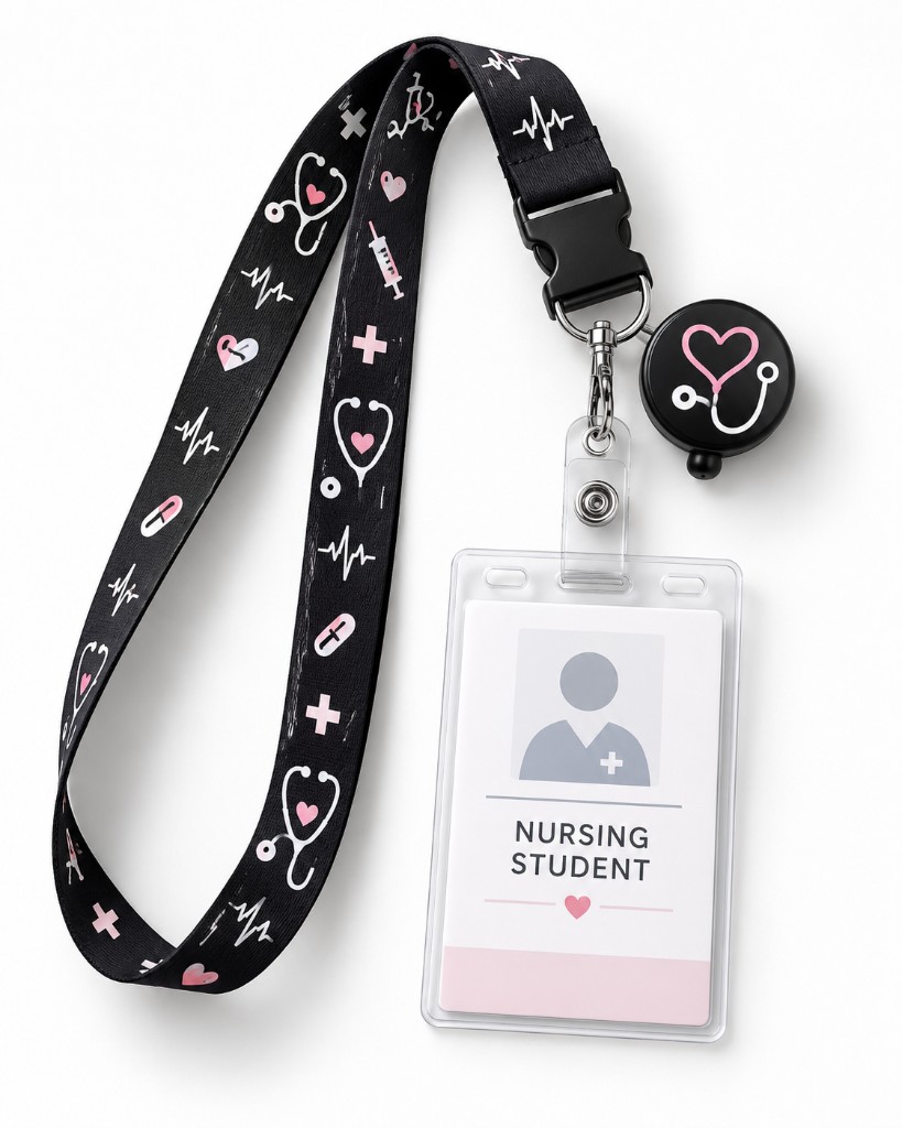 Nursing student lanyard and badge