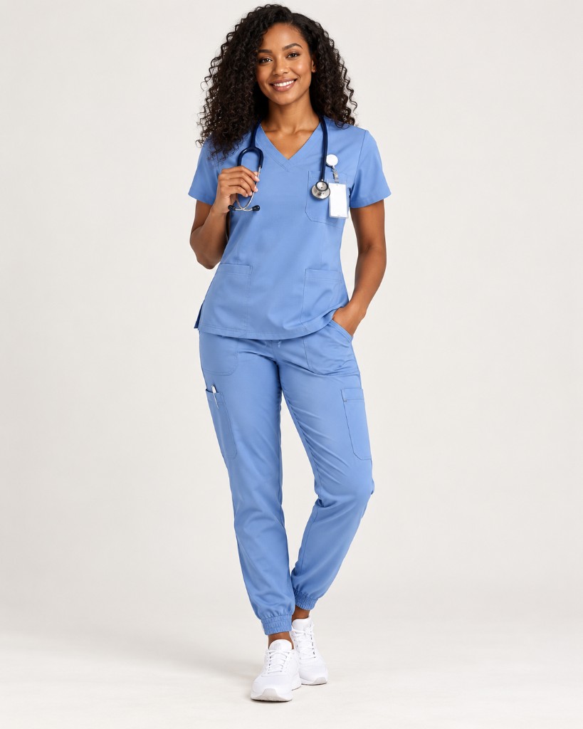 Sky Blue Shift Set