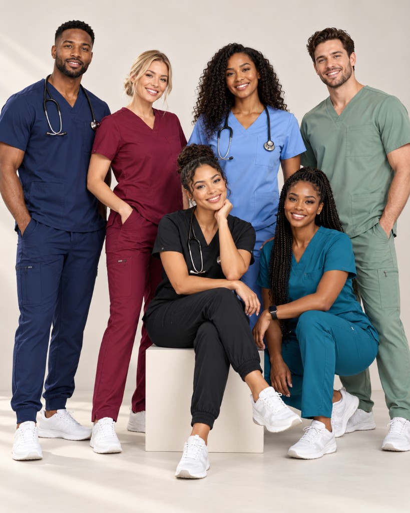Nayo Health team in colorful scrubs